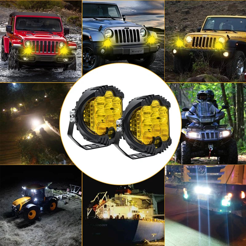 Farol de LED 100w (branco ou amarelo)