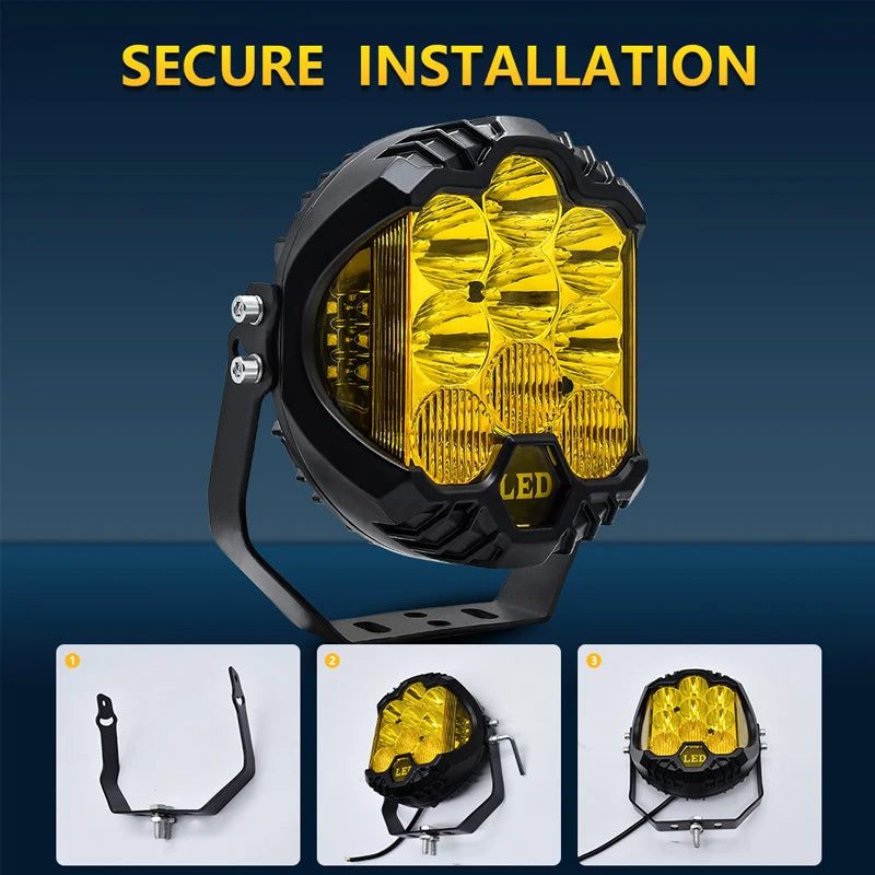 Farol de LED 100w (branco ou amarelo)