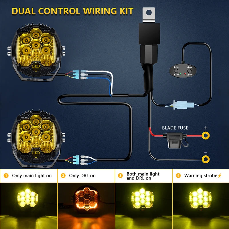 Farol de LED 100w (branco ou amarelo)