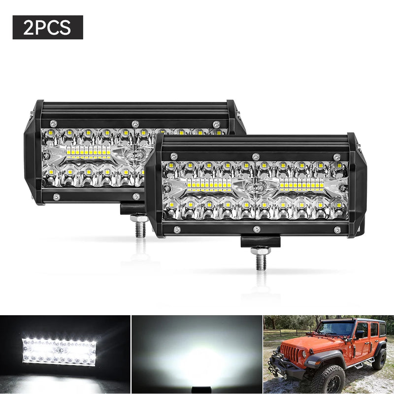 Farol Retangular LED 72w até 120w