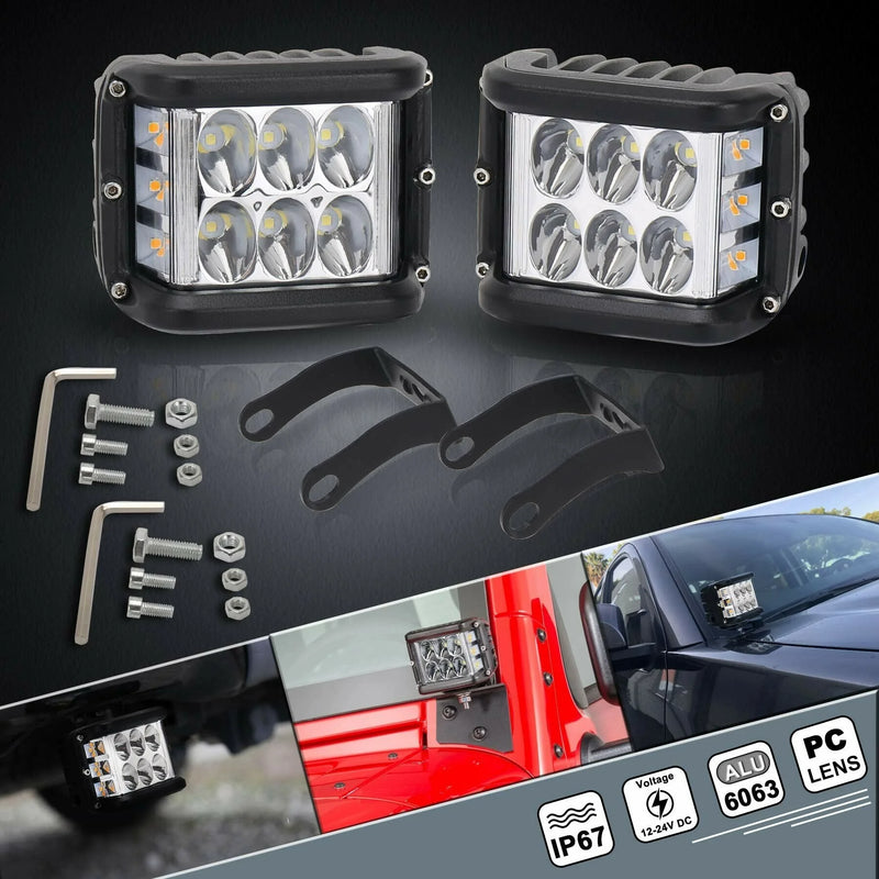 LED 4" duas cores strobo